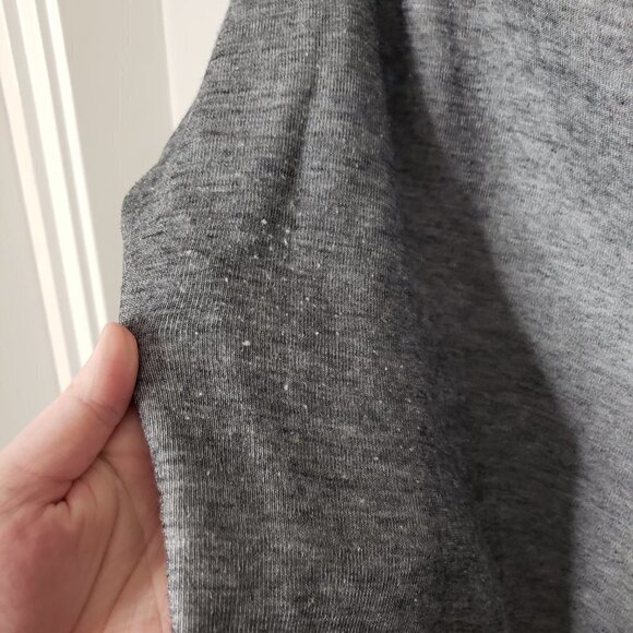 WILDFOX Adri Gray Burnout Ruffle Sleeve Sweatshirt - Picture 4 of 5